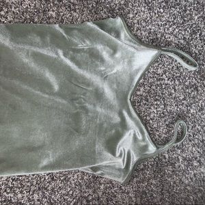 GARAGE Sexy light-green velvet tank top 🌙🎋